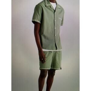 NWT Corridor New York mens straight leg embroidered drawstring shorts